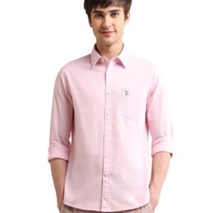 U.S. Polo ASSN. Tailored Fit Formal Shirts for Men - 100% Cotton, Full Sleeve Mens Casual Shirts