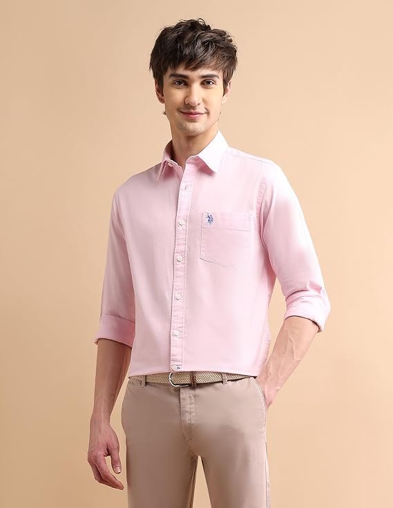 U.S. Polo ASSN. Tailored Fit Formal Shirts for Men - 100% Cotton, Full Sleeve Mens Casual Shirts - Image 3