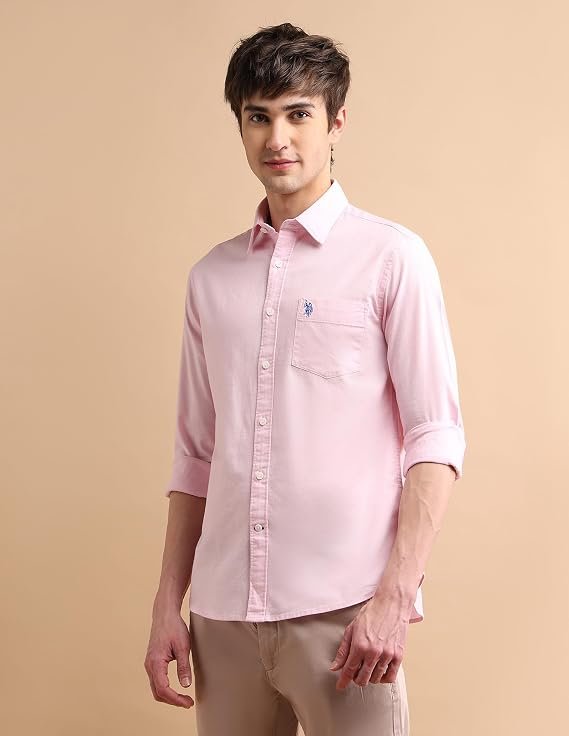 U.S. Polo ASSN. Tailored Fit Formal Shirts for Men - 100% Cotton, Full Sleeve Mens Casual Shirts - Image 5