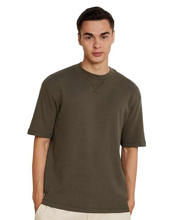 Amazon Brand - Symbol Men's Cotton Blend Oversized Fit T-Shirt - Image 2