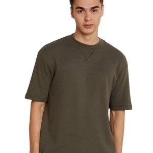 Amazon Brand - Symbol Men's Cotton Blend Oversized Fit T-Shirt